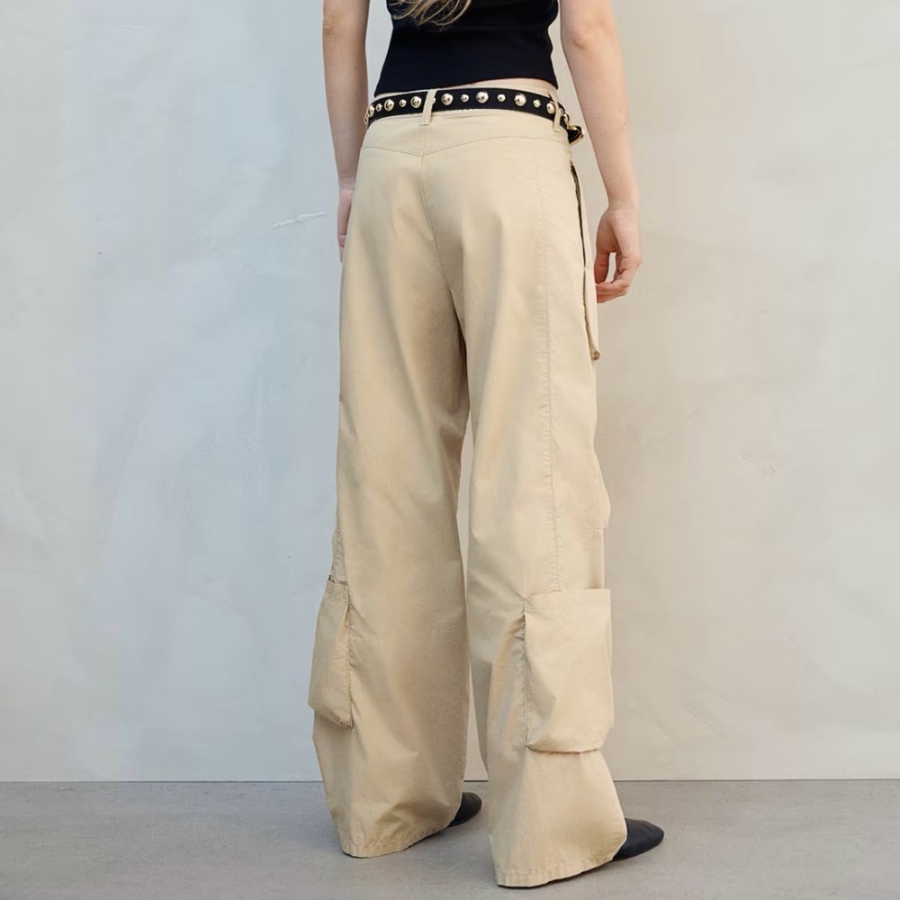 H&M Black Cotton Cargo Pants Small - Picture 4 of 11